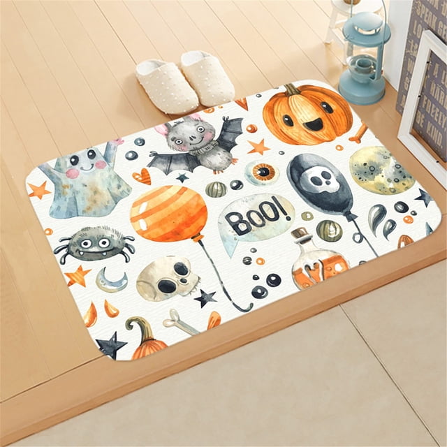 TIMIFIS Halloween Decorations Welcome Mats Outdoor Halloween Letters Home Door Mat Absorbent Mat Living Room Kitchen Floor Mat