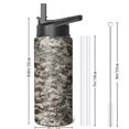 thumbnail image 4 of Camouflage Insulated Stainless Steel Water Bottle with Straw & Cleaning Brush – 18 Oz | Leakproof, BPA-Free, 304 Stainless Steel, Wide Mouth, Travel Mug for Car, Gym, Office, 4 of 5