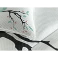 thumbnail image 3 of Ambesonne Teal and White Quilted Coverlet 2 Pcs, Owl Couple, Twin Size, Turquoise Coral Black, 3 of 4
