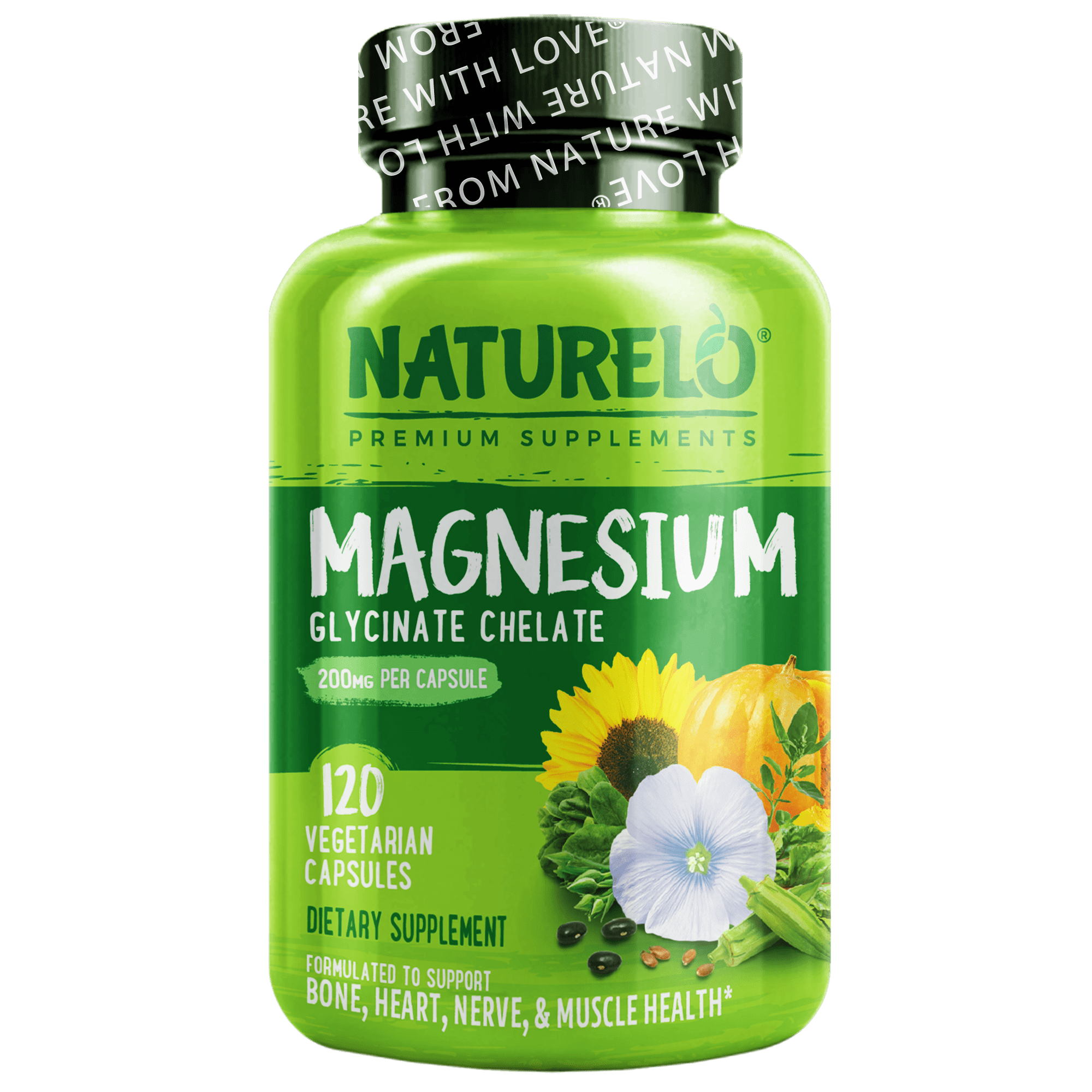 Magnesium Supplement with Veggies & Seeds 120 Capsules