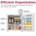 thumbnail image 3 of Frigidaire 1.6 Cu. ft. Mini Fridge with Freezer, Compact Refrigerator with Door Storage, White, 3 of 13