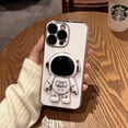 thumbnail image 1 of Funda de teléfono de astronauta de lujo para iphone 11, 12, 13, 14 Pro Max, XS, X, XR, 7, 8 Plus, SE 2020, 22 Mini, funda de silicona a prueba de golpes Fivean unisex, 1 of 2