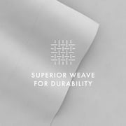 Noble Linens 4 Piece Solid Microfiber Bed Sheet Set, Light Gray, Queen