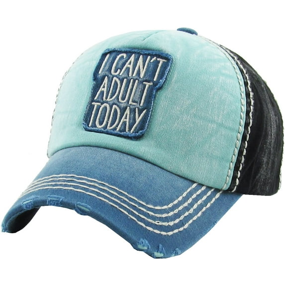 I Can't Adult Today Vintage Ballcap One Size Adjustable