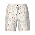 thumbnail image 4 of Lsque Mens Swim Trunks Wildflower Watercolor Pattern - Bathing Suit Compression Liner - Beach Swim Shorts Swimwear - (S-3XL) - Stretch Quick Dry -X-Large, 4 of 9