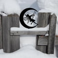 thumbnail image 4 of 1pc Fairy Garden Decor Moon Swing Black Silhouette Outdoor Lawn Pots Decor Elves Metal Garden Stakes Decorative Metal Yard Art for Yard Patio Trees Gift for Gardeners Mother's Day Black, 4 of 9