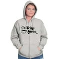 thumbnail image 3 of Caffeine Queen Coffee Addict Latte Zip Hoodie Sweatshirt Women Brisco Brands L, 3 of 6