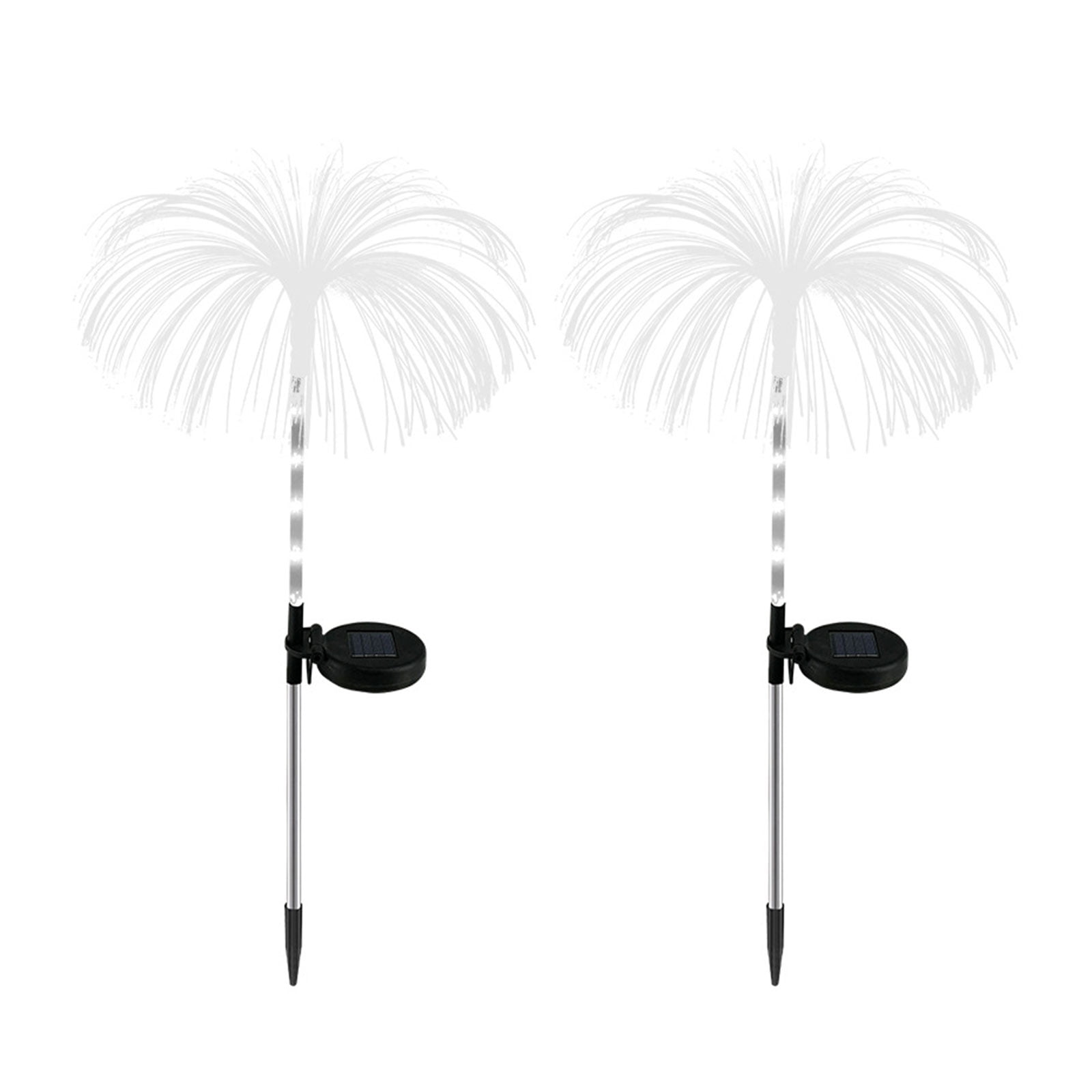 Solar Garden Buried Lawn Lamp Jellyfish Colorful Light Landscape Lights Plastic 2PCS Metal