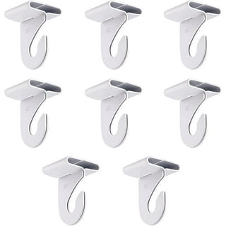 Extra Heavy Duty White Aluminum Drop Ceiling Hooks, One Piece Ceiling Grid Clips - 20 Pack