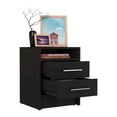 thumbnail image 6 of TUHOME Eter Nightstand Engineered Wood Nightstands in  Black, 6 of 8