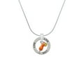 thumbnail image 2 of Delight Jewelry Silvertone 3-D Orange Tropical Drink Live Ring Charm Necklace, 18", 2 of 4