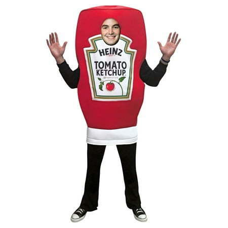 Heinz Ketchup Squeeze Bottle Neutral Adult Halloween Costume, One Size, (40-46)