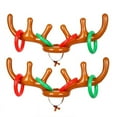thumbnail image 4 of 2 Set Inflatable Reindeer Antler Game, (2 Inflatable Antler, 8 Rings Reindeer Ring Toss) Inflatable Reindeer Antler Hat with Rings, 4 of 4