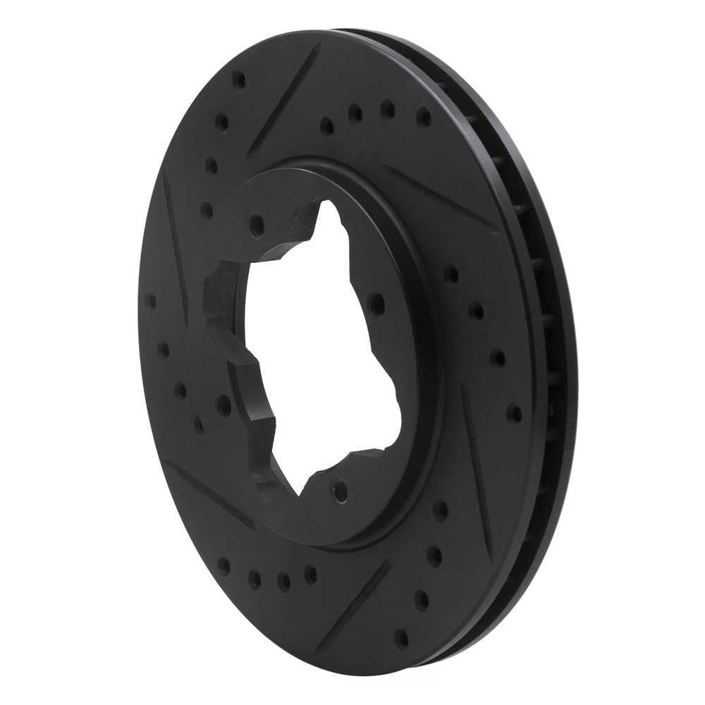 Dynamic Friction Company 633-59017L DFC Brake Rotor - Drilled And Slotted - Black