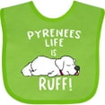 thumbnail image 3 of Inktastic Pyrenees Life is Ruff Great Pyrenees Boys or Girls Baby Bib, 3 of 4