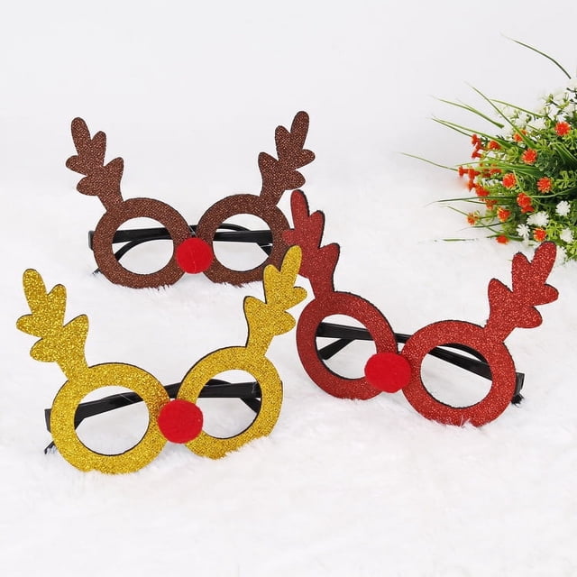 Gafas de Feliz Navidad Santa Claus muñeco de nieve astas árbol de Navidad decoración de Navidad foto Prop niños regalo de Año Nuevo
