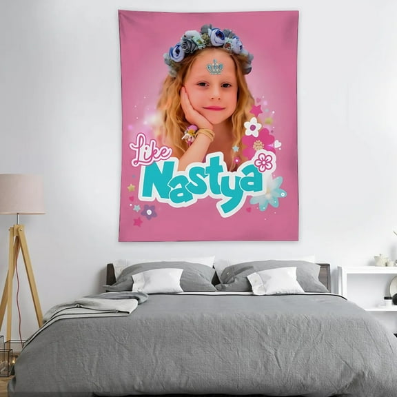 Tapestry for Like Nastya wall hanging Bedroom Dorm Funny Backgrounds Poster Wall Art Decorations Kids Girls Teens Gifts Funny 40×30 inch