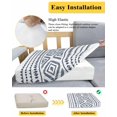 thumbnail image 5 of Navy Blue Boho Couch Cushion Covers Stretch, Washable Sofa Seat Covers Individual Seat Cushion Sofa Slipcovers Vintage Southwestern Geometric Stripes Couch Cover Furniture Protector L-1PCS, 5 of 7