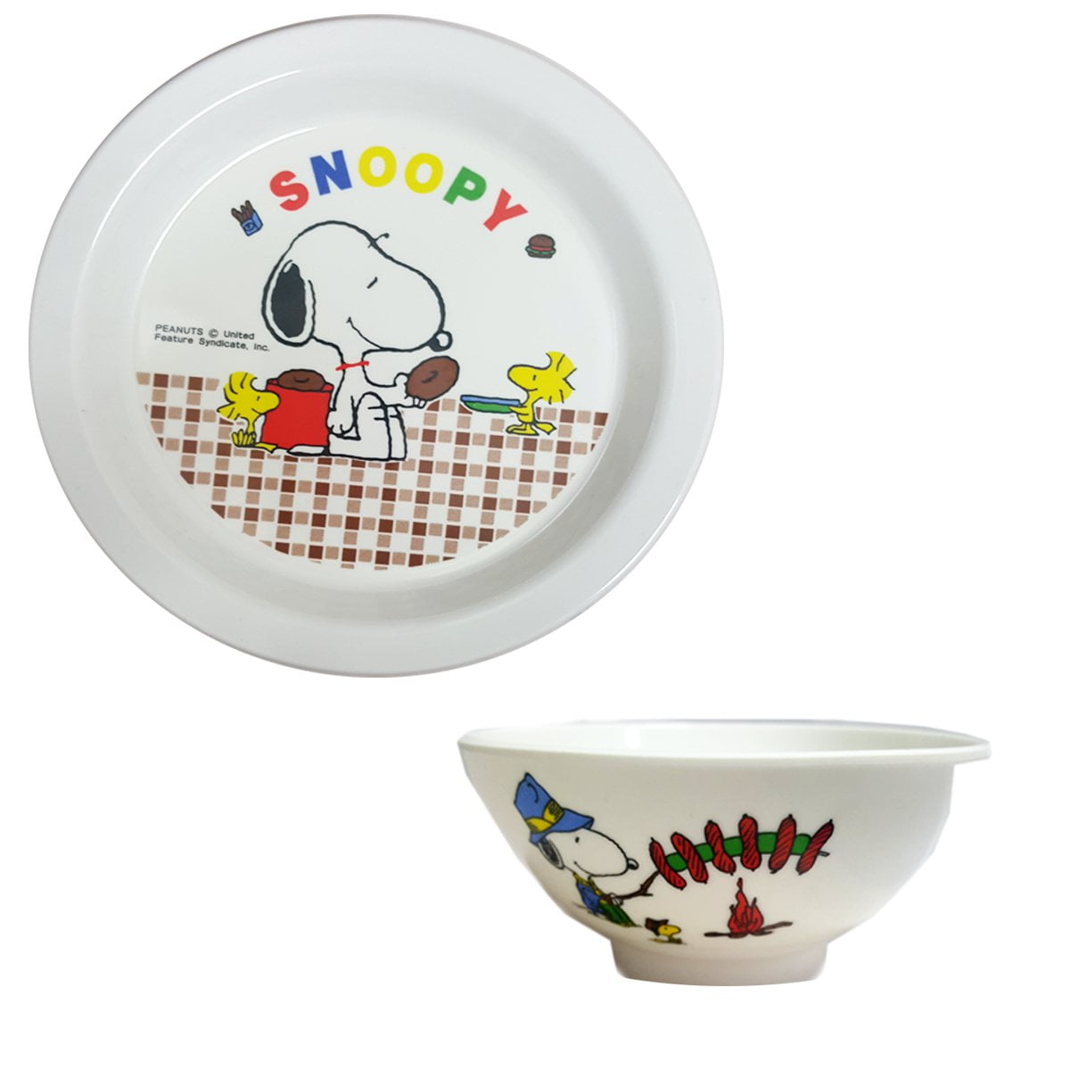 Peanuts Snoopy Woodstock Tableware soup bowl pasta bowl set of 3 Japan NEW 