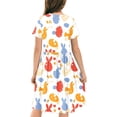 thumbnail image 4 of LOVZFMLL Robe Élégante Décontractée à Carreaux avec Imprimé Floral pour Filles Enfants, 4 of 5