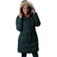 thumbnail image 1 of ELORA Parka de Plumón Vegana de Longitud Media para Mujer con Capucha Extraíble y Ribete de Piel Sintética, 1 of 5