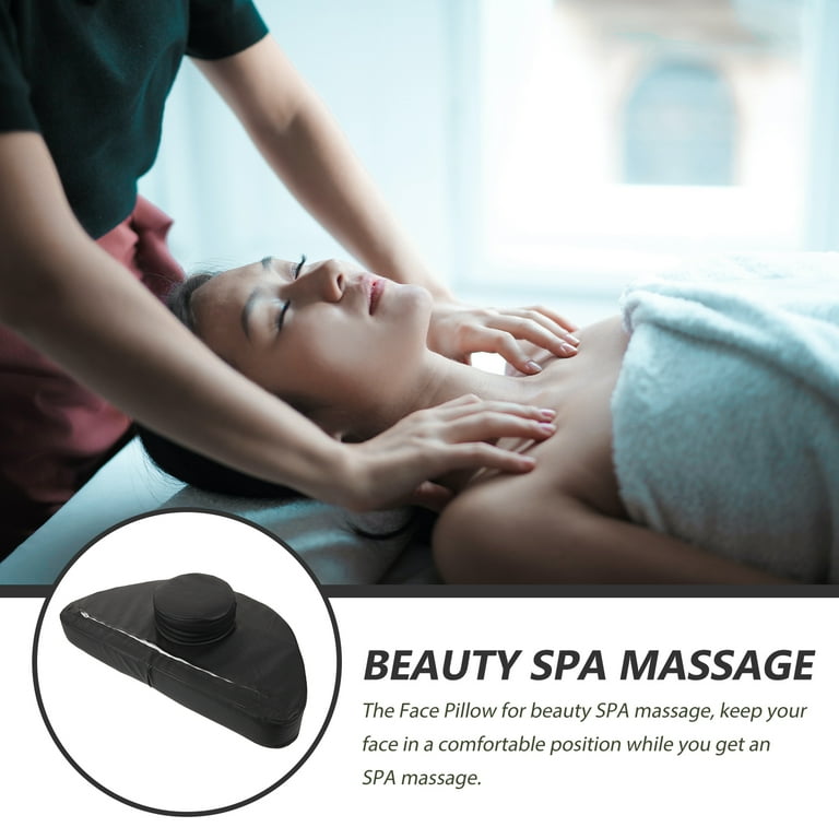 Down Pillow Massage Table Face Cradle Cushion for Spa Bed Black