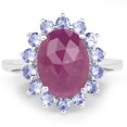 thumbnail image 3 of 5.53 Carat Genuine Pink Sapphire & Tanzanite .925 Sterling Silver Ring QJ Model, 3 of 3