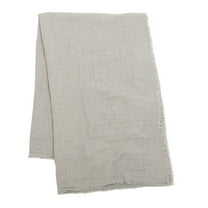 Pearl Grey Feather Gauze Woven 50" x 70" Throw Blanket