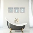 thumbnail image 5 of Bathroom Picture Art Prints Teal and Grey Wall Decorations Wash Your Hands Sign Paintings Ready to Hang (Small-12 x12 x3pcs), 5 of 6