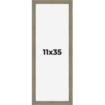11x35 Frame Gray Barnwood Rustic Solid Wood Picture Frame | 1.5 Inch Moulding Width | Includes UV