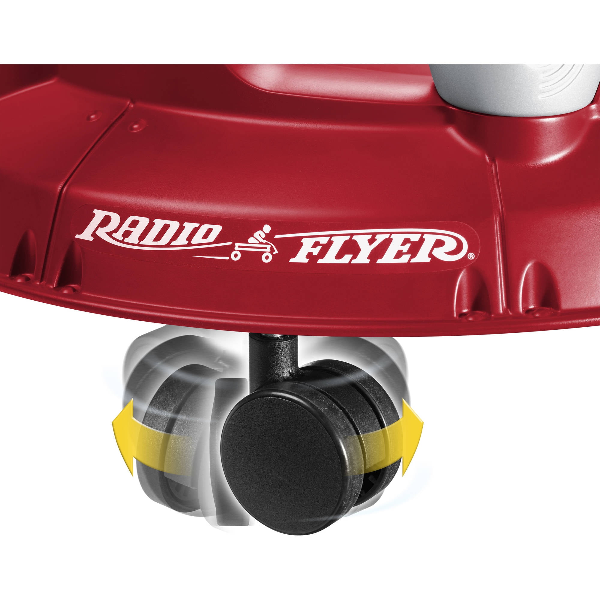 Radio Flyer, Spin 'N' Saucer, Caster Ride-on for Kids, Red - 2
