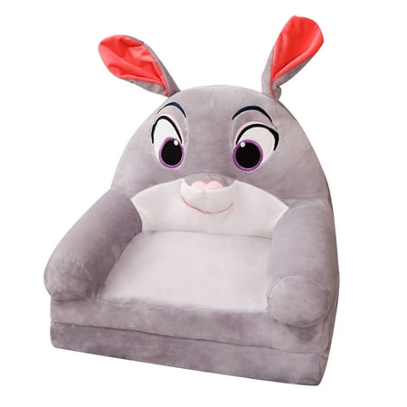 

naioewe Cartoon Foldable Kids Sofa Plush Children Couch Backrest Armchair Bed with Pocket Upholstered 2 in 1 Flip Open Couch Seat GY1