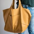 thumbnail image 4 of geerera European And Retro Oversized Leather Tote Bag, Huge Capacity Work Hobo, Pu Leather Bucket, Purse And Handbag, Large Soft Travel Shopping Bag 15x9.8x23.6 inch, 4 of 5