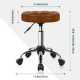 thumbnail image 2 of Classic Swivel Stool with Wheel Perfect for Salon Work Home SPA Shop Height-Adjustable and Cost-Effective Rolling Stool Chair Small (Brown), 2 of 13