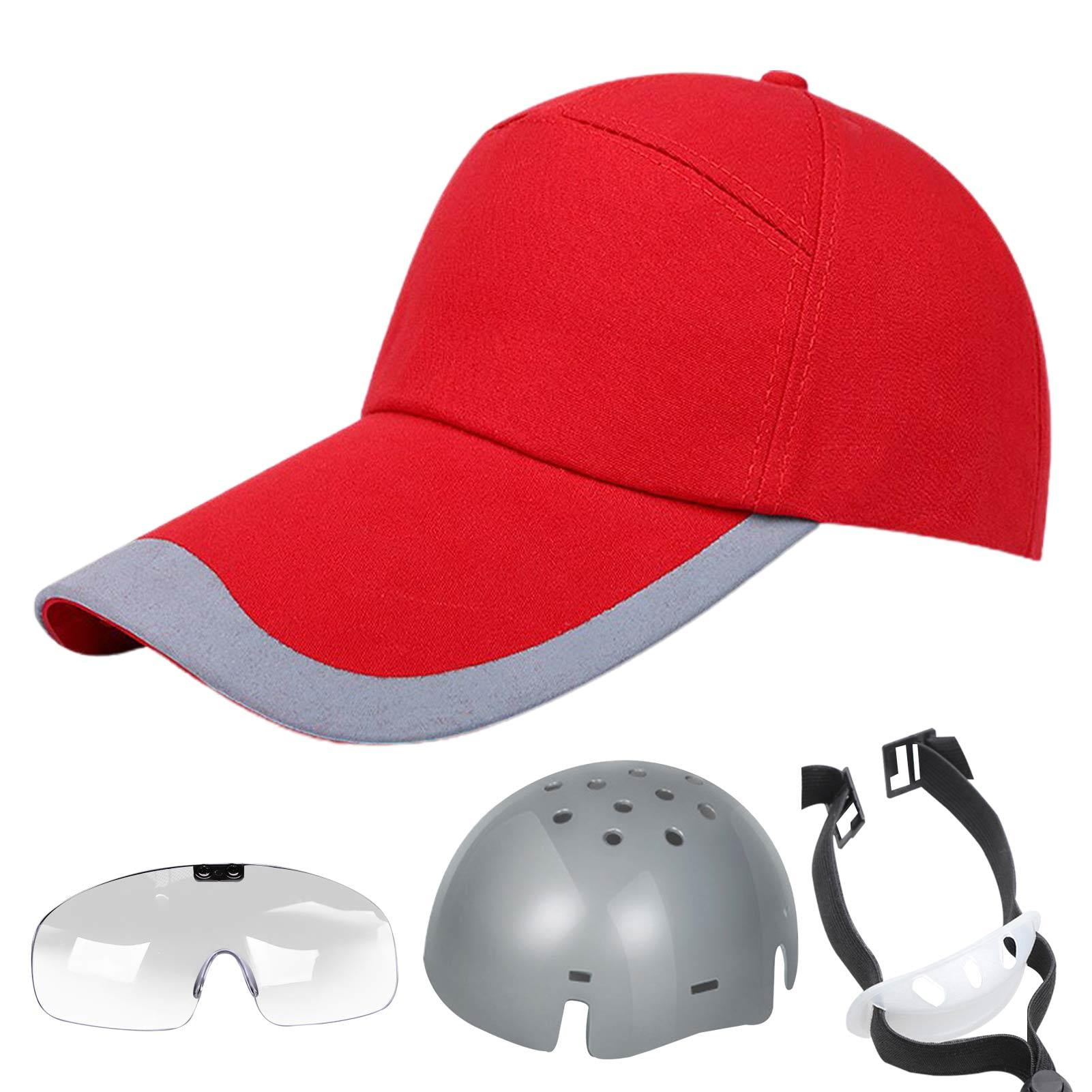 Baseball Caps Bicycle Helmets with Goggles Breathable Safety Hats