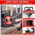 thumbnail image 6 of EastVita 50FT Half an inch-Sewer Snake Drain Cleaner Machine-for 2 to 4 inch Pipes-with Wheels 4 Cutter Foot Switch for Sewer Sink Toilet Bathroom, 6 of 8