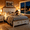 Antique White, variant on Gewnee Queen Size Bed Frame with Charging Station – 2 USB & 1 Type-C Ports,LED Light Headboard,Hidden Under-Bed Storage,No Box Spring Required,Antique White+Gray.