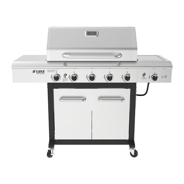 Nexgrill Deluxe 5Burner Propane Gas Grill with Side Table and Ceramic