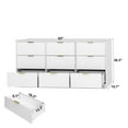 thumbnail image 4 of Tcbosik Dresser for Bedroom with 9 Drawers, 63" Wide Modern Chest of Drawers, Clothes Storage Organizer for Living Room, Hallway, Closet, White, 4 of 10