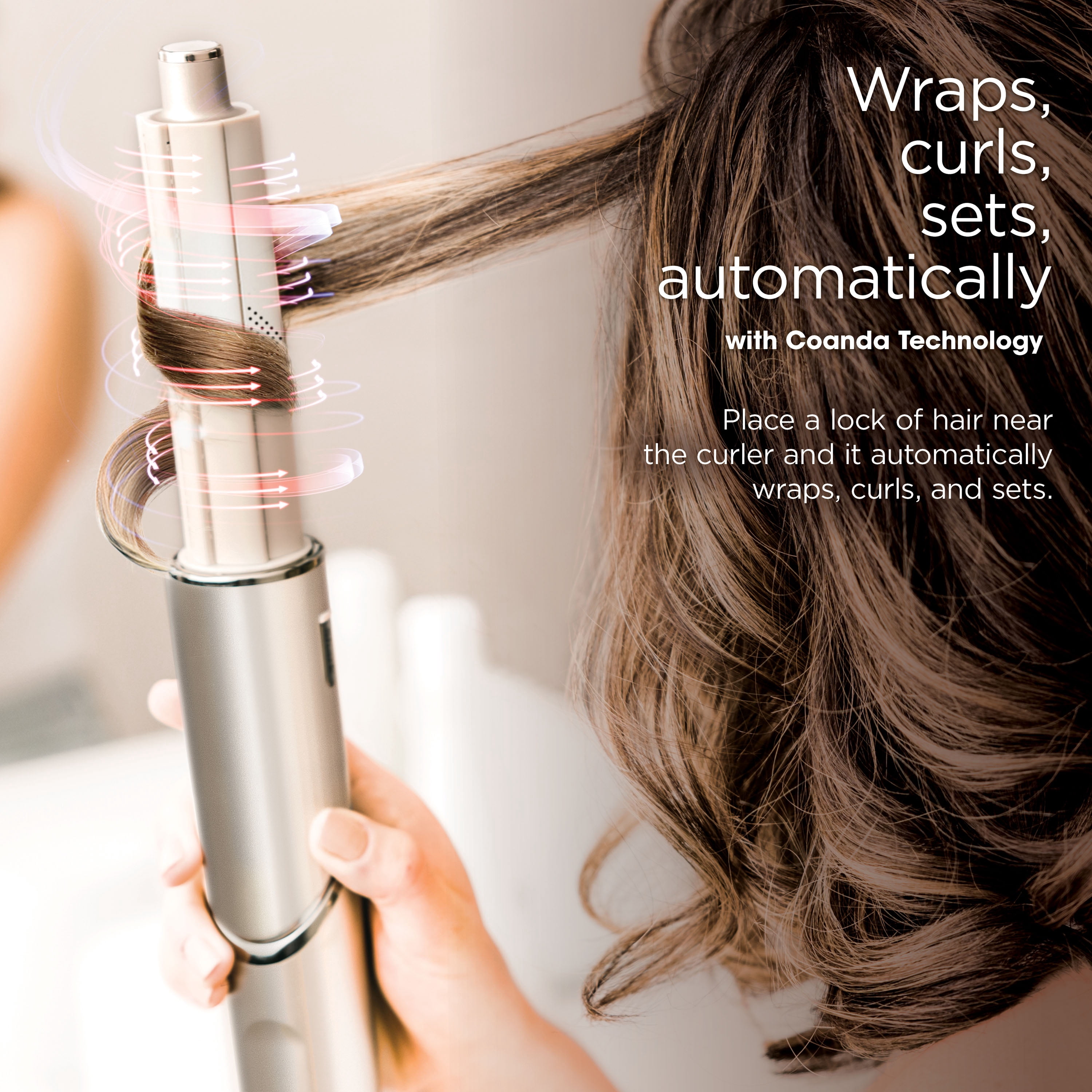 Restored Shark FlexStyle Air Styling & Drying System, Powerful Hair Blow Dryer & Multi-Styler with Auto-Wrap Curlers, Curl-Defining Diffuser, Stone HD435REF (Refurbished)