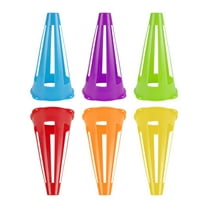 DRAFIDEEP 6Pcs Colored Cones for Sports Training in 9.3x6.7in Size