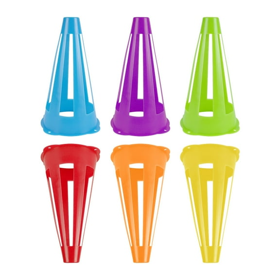 DRAFIDEEP 6Pcs Colored Cones for Sports Training in 9.3x6.7in Size