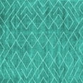 thumbnail image 1 of Ahgly Company Indoor Square Abstract Turquoise Blue Contemporary Area Rugs, 6' Square, 1 of 4