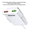 thumbnail image 4 of Car Charger QC3.0 4 USB Ports Fast Charge Phone Charging Adapter Portable Auto Charger with Extension Cord, White, 4 of 8