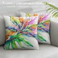 thumbnail image 3 of ARISTURING  Throw Pillow Cover Tropical Leaves Flowers Watercolor Art Abstract Jungle Colorful Monstrea Exotic Plants Decor Lumbar Pillow Case Cushion for Sofa Couch Bed Standard, 3 of 5