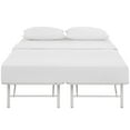 thumbnail image 5 of Modern Contemporary Urban Design Bedroom Full Size Platform Bed Frame, White, Metal Steel, 5 of 6