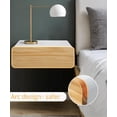 thumbnail image 4 of Floating Nightstand White with Drawers Modern Bedside Table Organiser Fully Assembled Shelf Small Spaces Wall Mounted Storage Wood Furniture for Bedroom Home Decor, 4 of 9