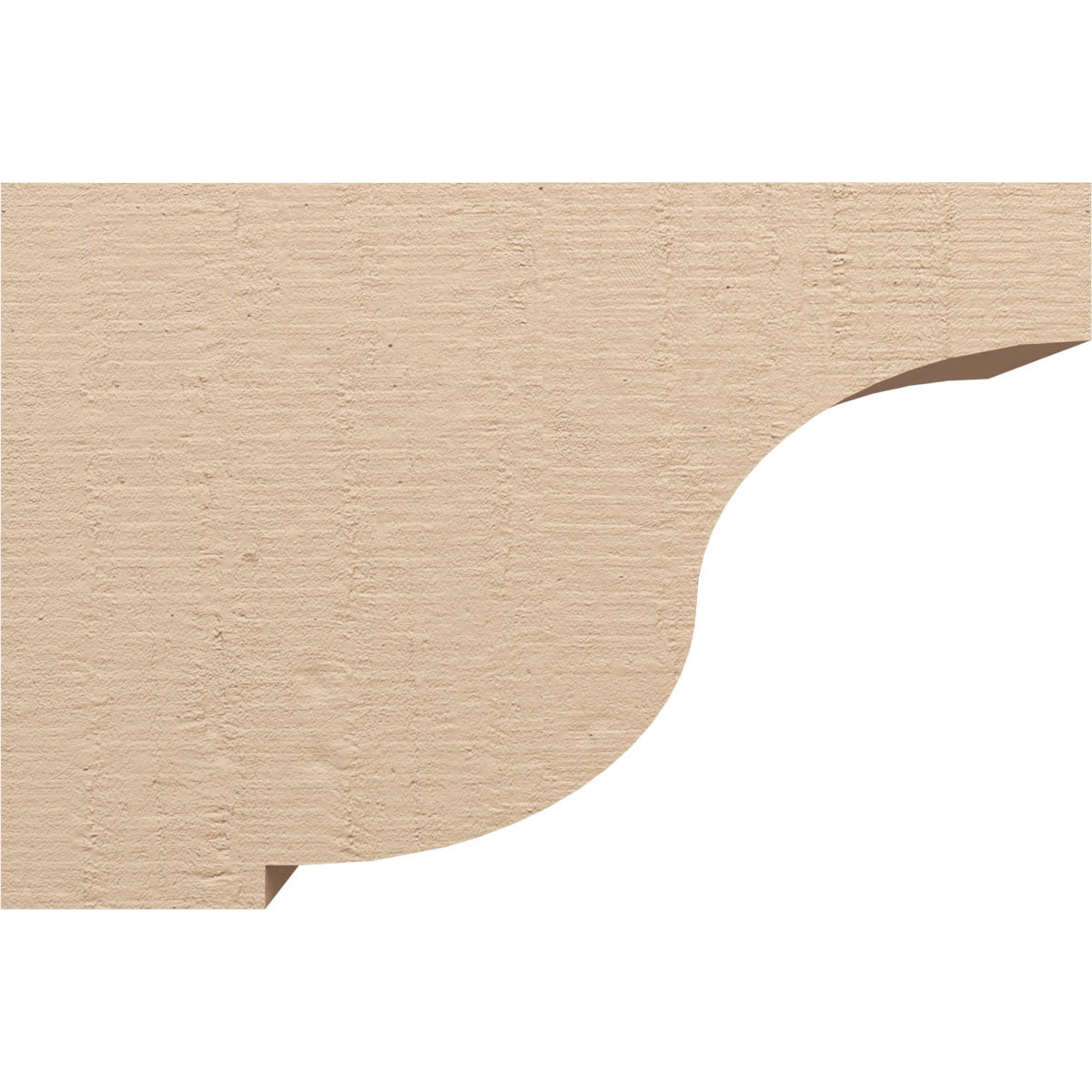 9"W x 27"D x 18"H Classic Van Buren Rough Cedar Woodgrain TimberThane Corbel, Primed Tan