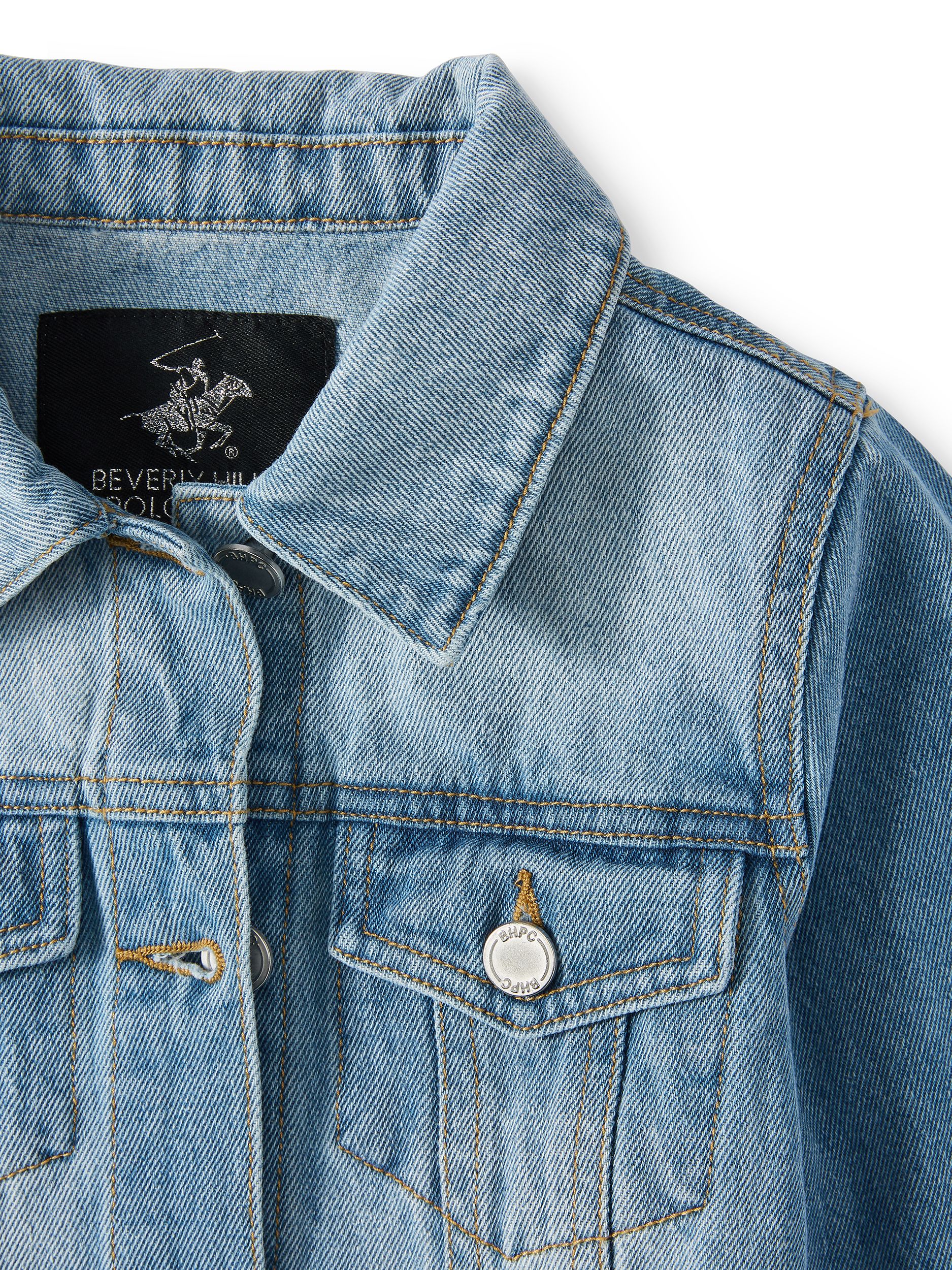 Beverly Hills Polo Club Girls 4-16 Denim Jean Jacket with Pockets - image 3 of 3