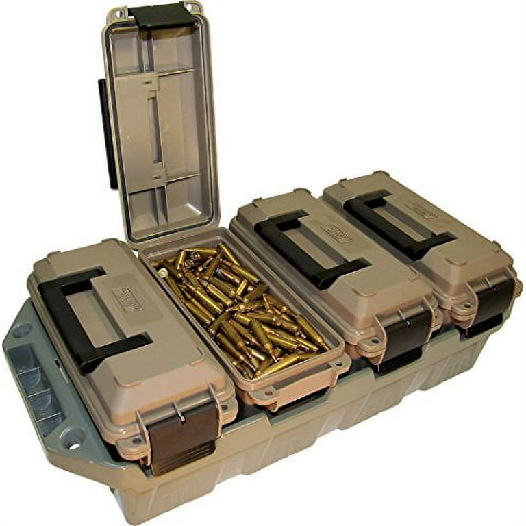 MTM AMMO缶　収納ボックス 4個セット×2セット MTM Molded Products Tactical 4-Can Plastic Ammunition Crate